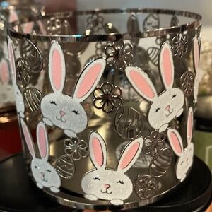 Bunny Candle Holder with Pink and White Accents